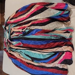 Flowy high waisted skirt with bow tassels